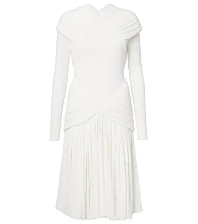 Ferragamo Ruched crêpe jersey midi dress