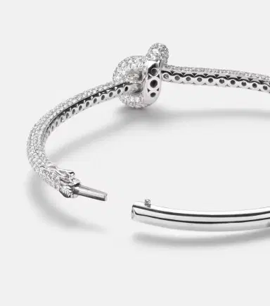 Engelbert Legacy Knot 18kt white gold bangle with diamonds | Thumbnail 2 Engelbert Legacy Knot 18kt white gold bangle with diamonds | Thumbnail 2