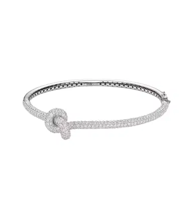 Engelbert Legacy Knot 18kt white gold bangle with diamonds | Thumbnail 1 Engelbert Legacy Knot 18kt white gold bangle with diamonds | Thumbnail 1