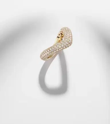Engelbert Drop Link Medium 18kt gold ring with diamonds | Thumbnail 3 Engelbert Drop Link Medium 18kt gold ring with diamonds | Thumbnail 3