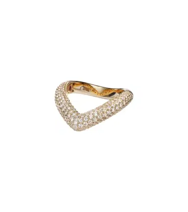 Engelbert Drop Link Medium 18kt gold ring with diamonds | Thumbnail 1 Engelbert Drop Link Medium 18kt gold ring with diamonds | Thumbnail 1