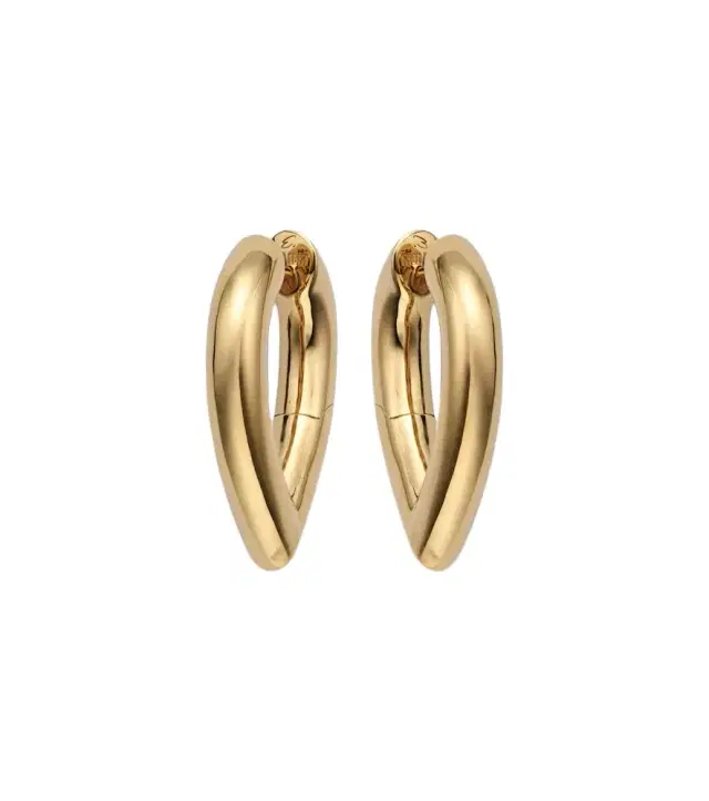 Engelbert Drop Link Medium 18kt gold earrings