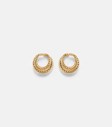 Engelbert Infinity Loop Medium 18kt gold earrings with diamonds | Thumbnail 2