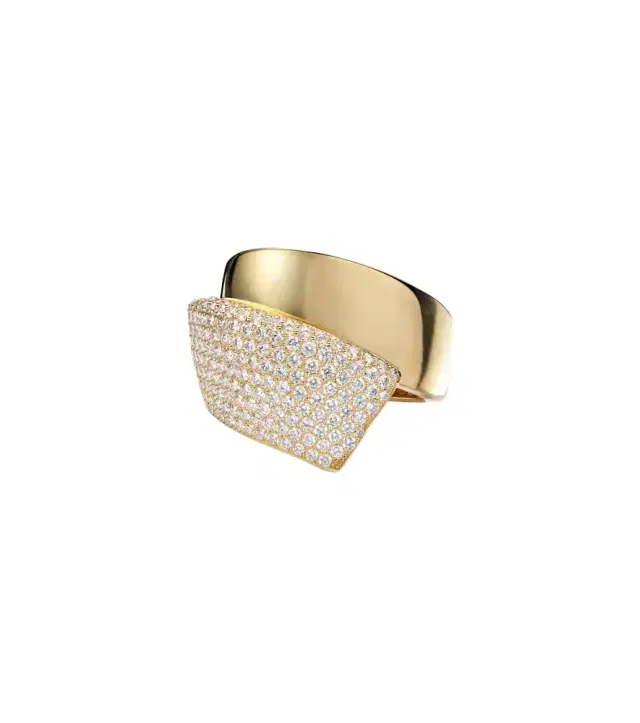 Engelbert Divino 18kt gold ring with diamonds