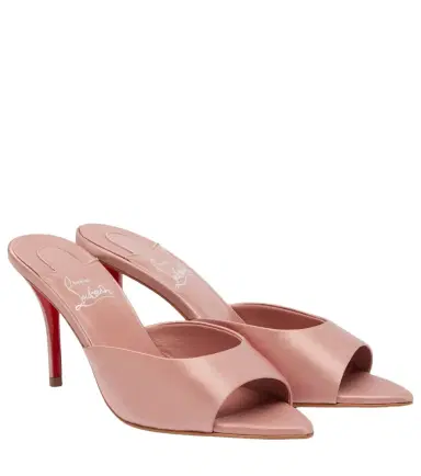 Christian Louboutin Miss Z 80 crêpe satin mules | Thumbnail 1