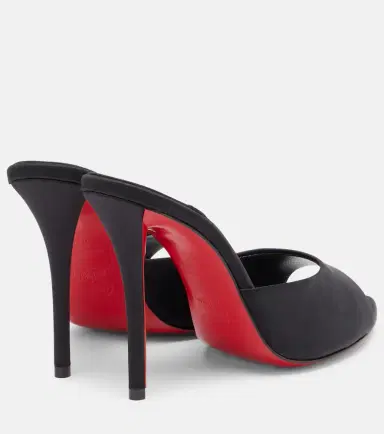 Christian Louboutin Miss Z 100 crêpe satin mules | Thumbnail 2 Christian Louboutin Miss Z 100 crêpe satin mules | Thumbnail 2