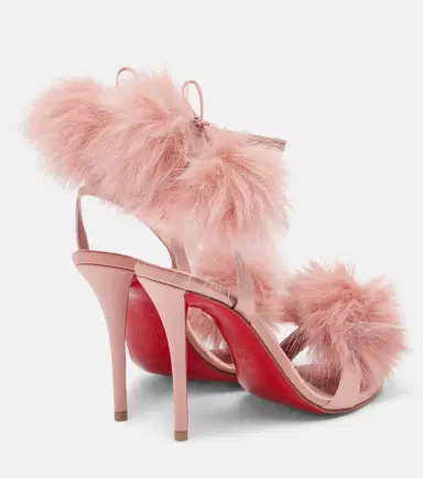 Christian Louboutin Patapompom 100 crêpe satin sandals | Thumbnail 3 Christian Louboutin Patapompom 100 crêpe satin sandals | Thumbnail 3