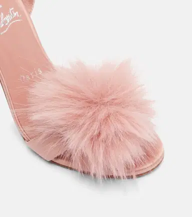 Christian Louboutin Patapompom 100 crêpe satin sandals | Thumbnail 4 Christian Louboutin Patapompom 100 crêpe satin sandals | Thumbnail 4