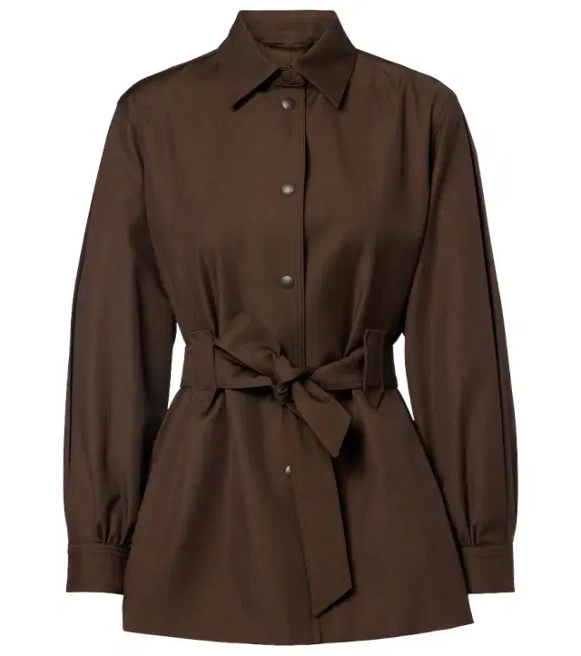 Belted virgin wool blazer