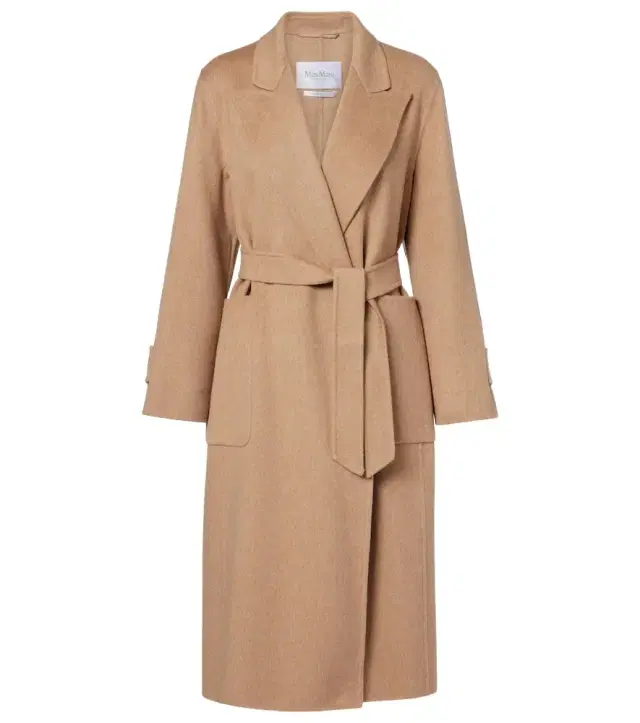 Belted camel hair coat