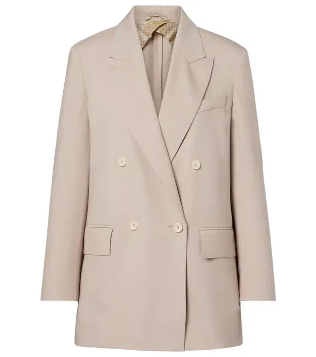 Max Mara Double-breasted wool, mohair, and silk blazer