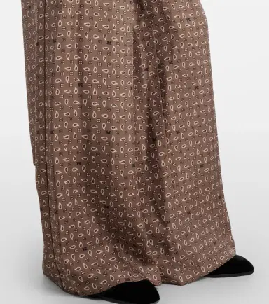 Max Mara Vischio printed silk satin wide-leg pants | Thumbnail 5 Max Mara Vischio printed silk satin wide-leg pants | Thumbnail 5