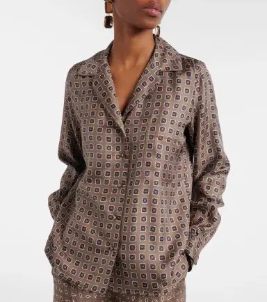 Max Mara Disco printed silk twill shirt | Thumbnail 2