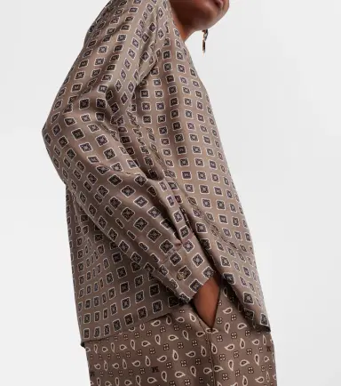 Max Mara Disco printed silk twill shirt | Thumbnail 4