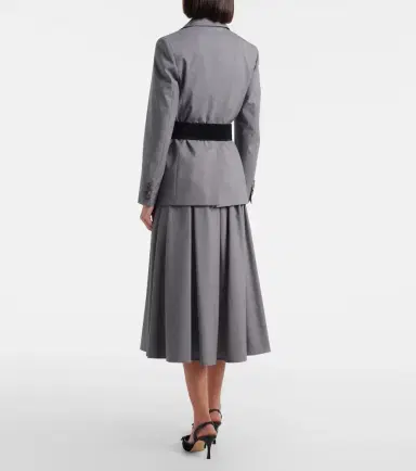 Max Mara Livrea virgin wool midi skirt | Thumbnail 3