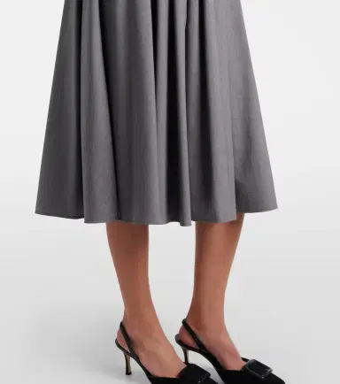Max Mara Livrea virgin wool midi skirt | Thumbnail 4