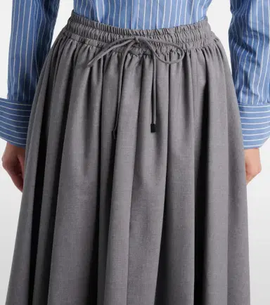 Max Mara Livrea virgin wool midi skirt | Thumbnail 6
