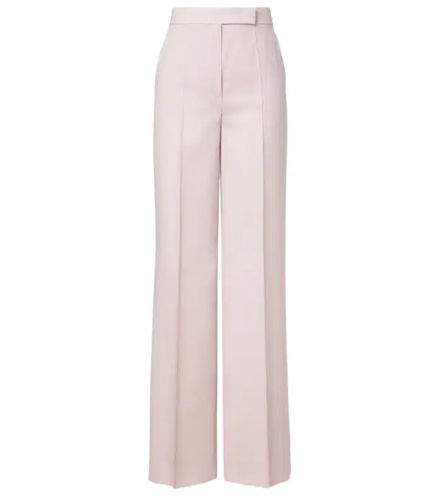 Max Mara Girone wool, mohair, and silk wide-leg pants