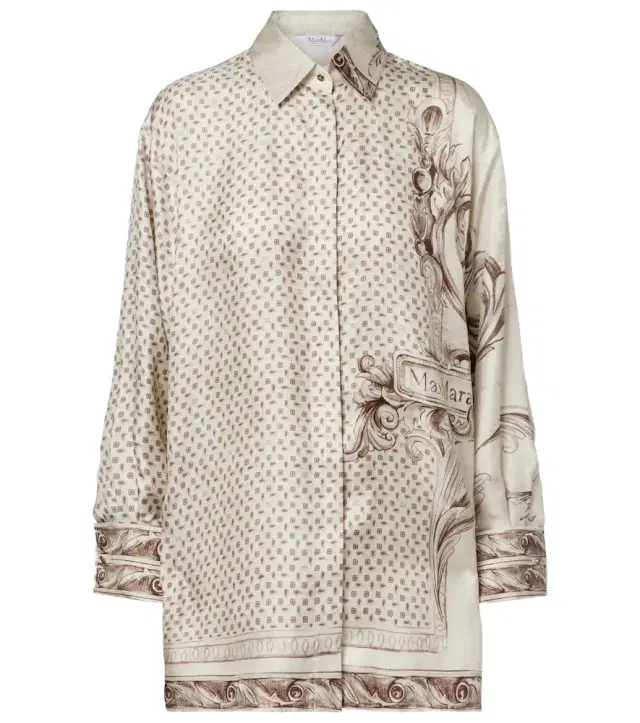 Grado printed silk satin shirt