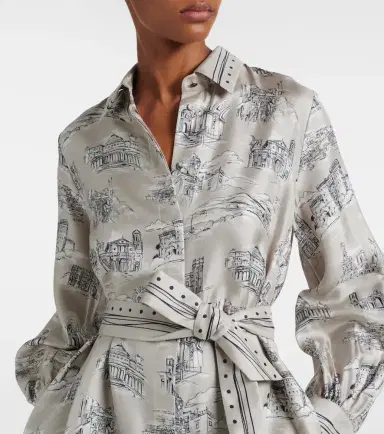 Max Mara Carbone printed silk midi dress | Thumbnail 2