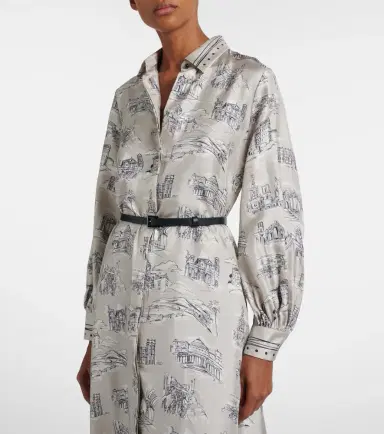 Max Mara Carbone printed silk midi dress | Thumbnail 4
