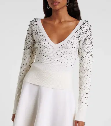 Max Mara Gang embellished wool-blend sweater | Thumbnail 4