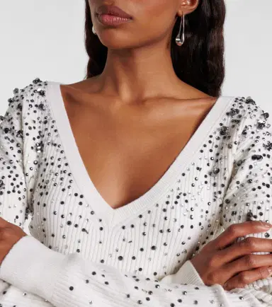 Max Mara Gang embellished wool-blend sweater | Thumbnail 6