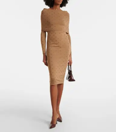 Max Mara Adatti embellished wool-blend midi dress | Thumbnail 2