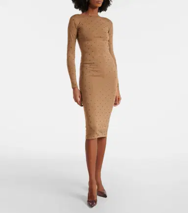 Max Mara Adatti embellished wool-blend midi dress | Thumbnail 6