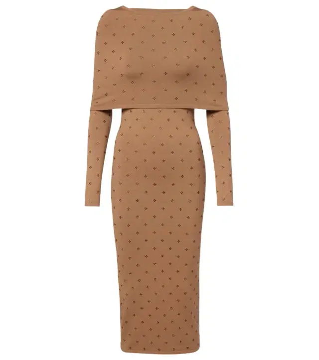 Max Mara Adatti embellished wool-blend midi dress