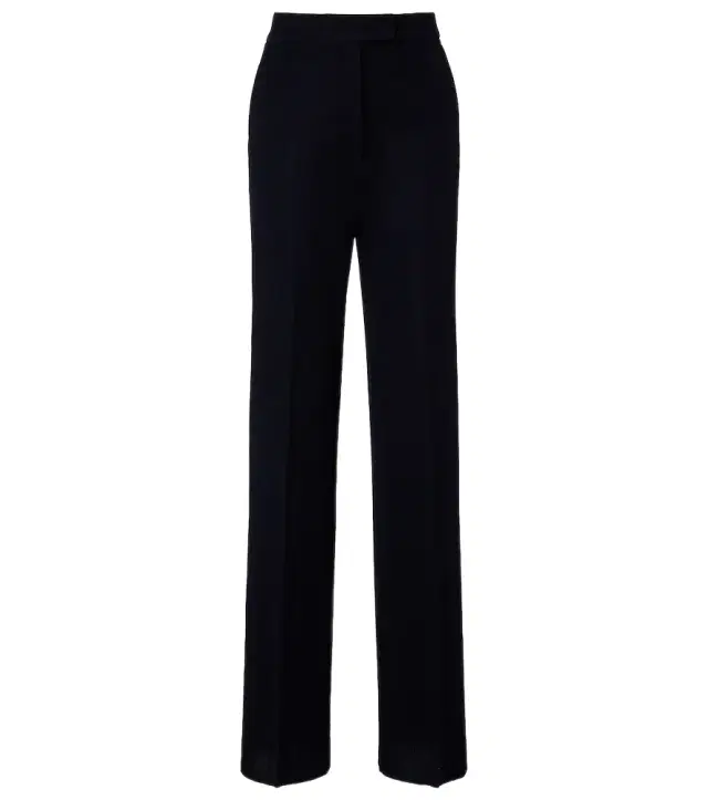 Attinia virgin wool piqué wide-leg pants