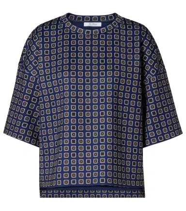 Max Mara Notizia printed jersey top | Thumbnail 1 Max Mara Notizia printed jersey top | Thumbnail 1