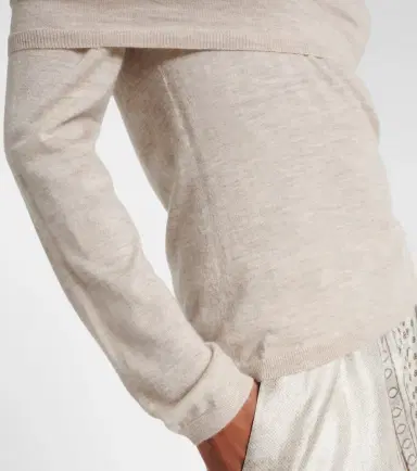 Max Mara Faretra off-shoulder cashmere sweater | Thumbnail 5