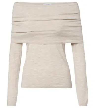 Max Mara Faretra off-shoulder cashmere sweater | Thumbnail 1