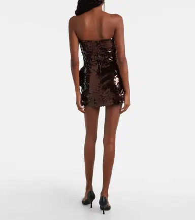 Magda Butrym Floral-appliqué sequined minidress | Thumbnail 3 Magda Butrym Floral-appliqué sequined minidress | Thumbnail 3
