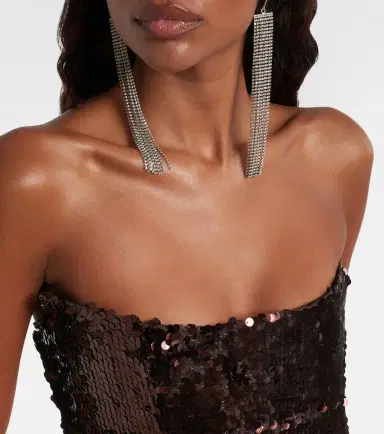 Magda Butrym Floral-appliqué sequined minidress | Thumbnail 4 Magda Butrym Floral-appliqué sequined minidress | Thumbnail 4