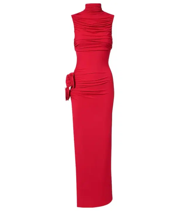 Magda Butrym Floral-appliqué draped gown