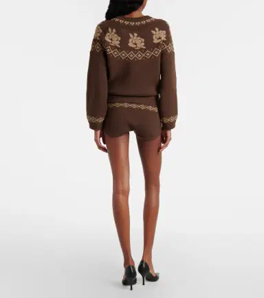Magda Butrym Jacquard wool shorts | Thumbnail 3