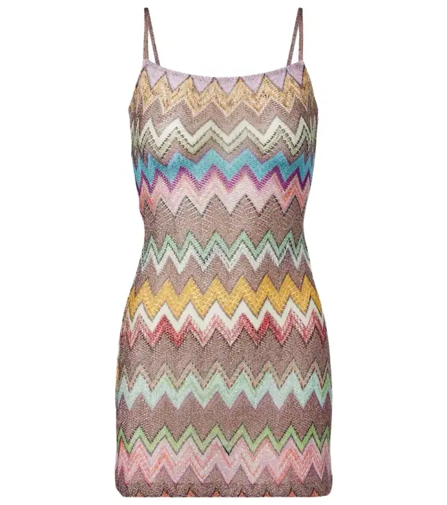 Missoni Zigzag lamé minidress