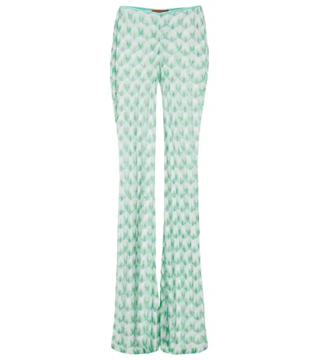 High-rise flared pants