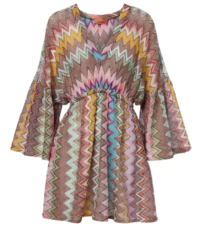 Zigzag lamé kaftan