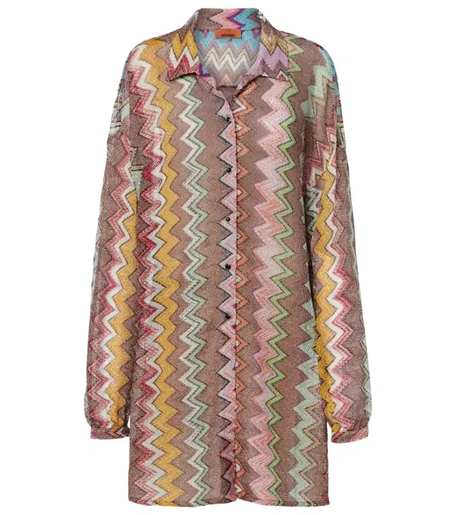 Zigzag lamé shirt