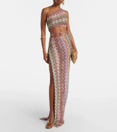 Missoni Zigzag one-shoulder lamé top | Thumbnail 2