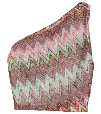 Missoni Zigzag one-shoulder lamé top | Thumbnail 1