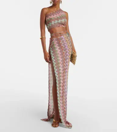 Missoni Zigzag lamé wrap skirt | Thumbnail 2