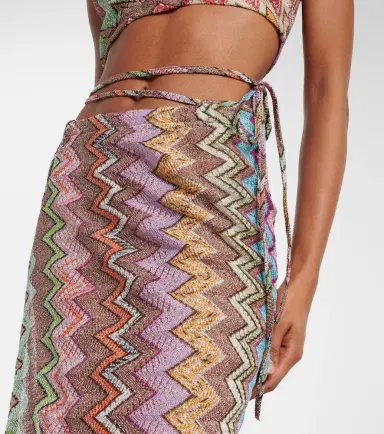 Missoni Zigzag lamé wrap skirt | Thumbnail 3