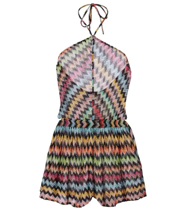 Missoni Zigzag lamé playsuit