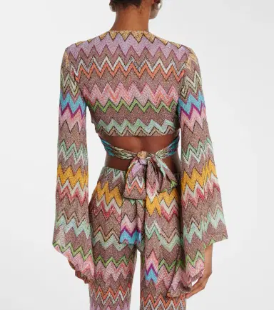 Missoni Zigzag lamé crop top | Thumbnail 2 Missoni Zigzag lamé crop top | Thumbnail 2