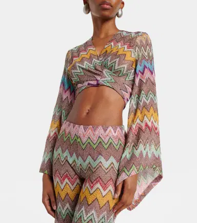 Missoni Zigzag lamé crop top | Thumbnail 4 Missoni Zigzag lamé crop top | Thumbnail 4