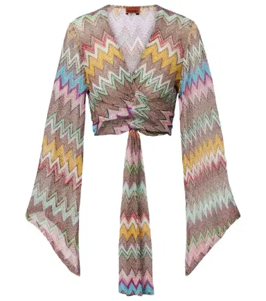 Missoni Zigzag lamé crop top | Thumbnail 1 Missoni Zigzag lamé crop top | Thumbnail 1